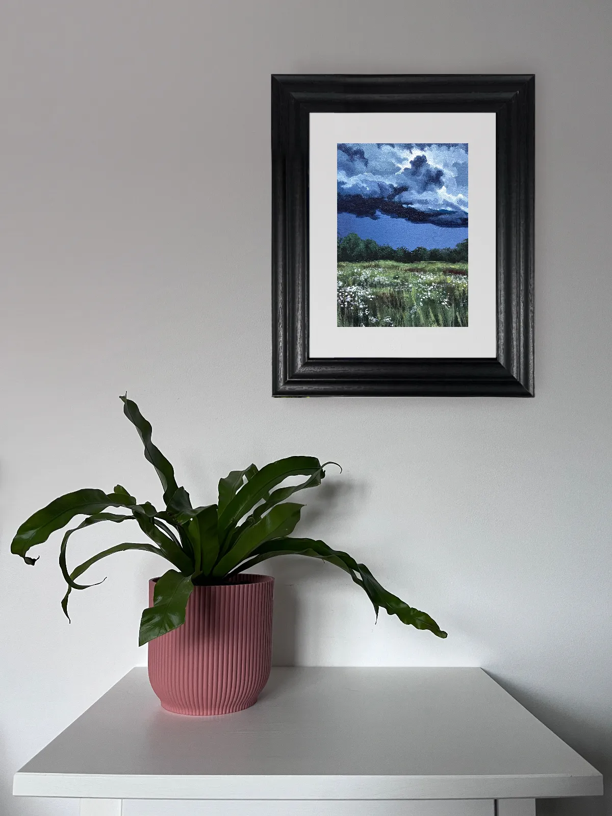 Threshold - fine art giclee print by Klaudia Wojciech. A quiet field held in suspended light. The horizon remains distant, yet entirely present.